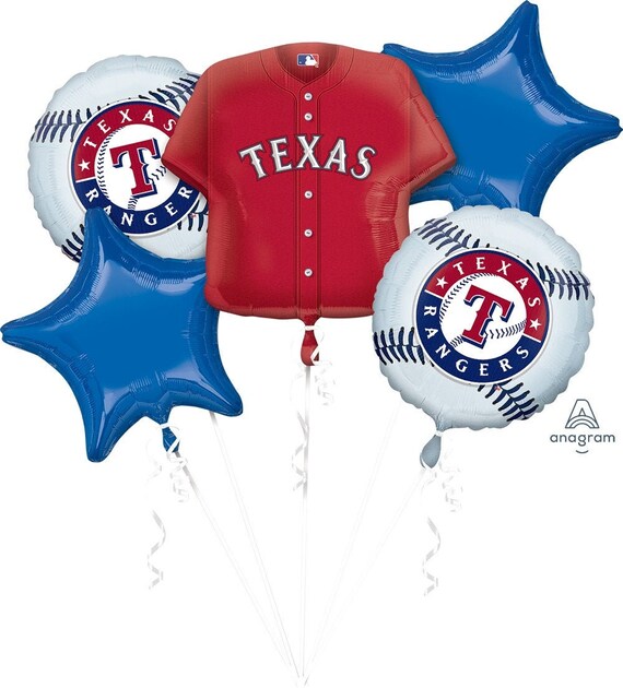 Texas Rangers Balloon Bouquet 5pc - Jersey