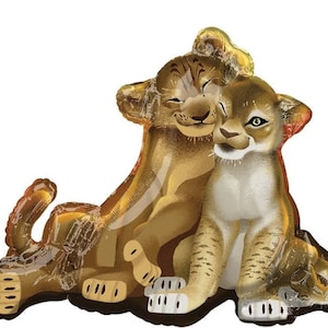 39 Inch Lion King Balloon Simba Birthday Party Jungle Zoo Safari Baby Showers Foil Mylar Helium Party Supplies Decorations Kids