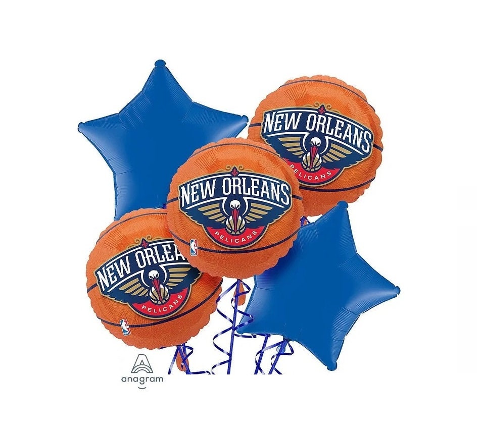 New Orleans Pelicans 5 piece Basketball Bouquet of Balloons