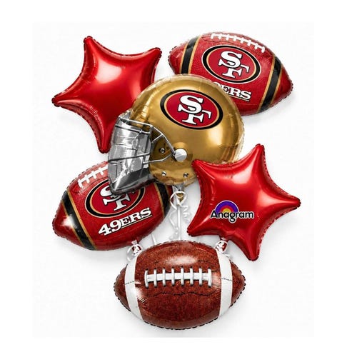 Anagram San Francisco 49ers NFL Football Party Balloon Bouquet