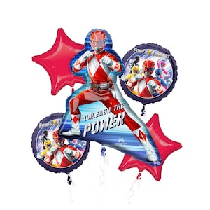Power Rangers Ninja Party Decorations Bouquet of Balloons