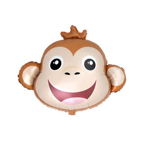 30&quot; Monkey Head Foil Balloon jungle safari kids parties jungle party supplies