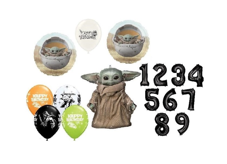 Black Number 19 Option The Mandalorian Baby Yoda Child Star Etsy