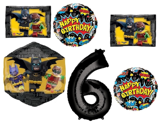 Lego Batman Birthday Party Bouquet of Balloons With Black - Etsy Canada