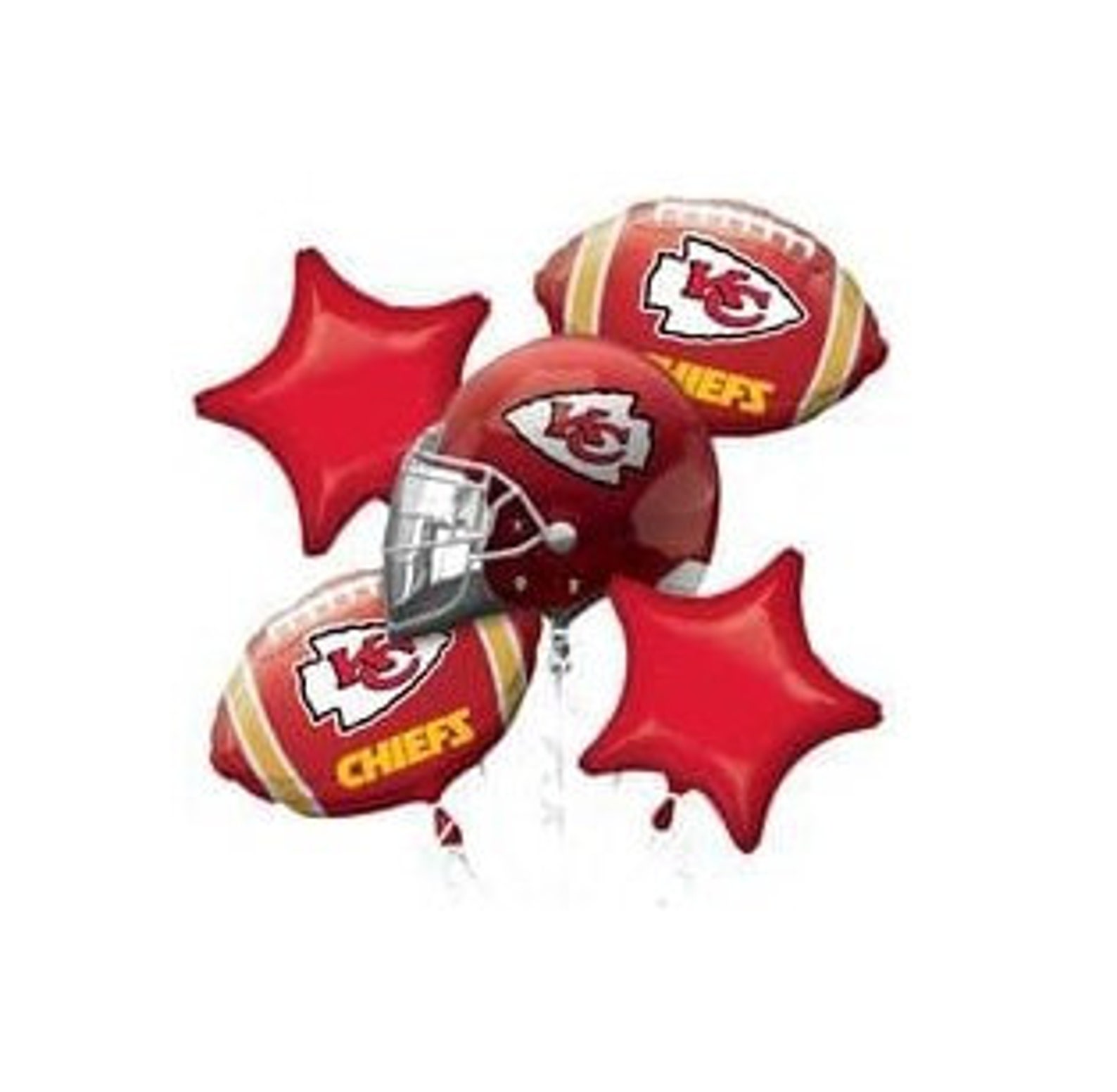 Kansas City Chiefs Football Bouquet of Balloons With Gold Etsy