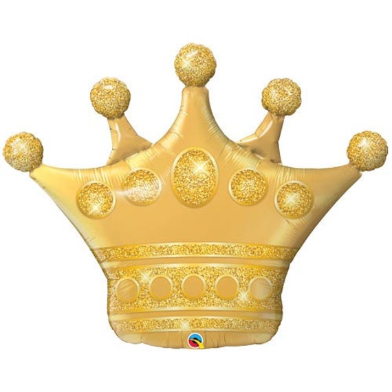 Gold Crown Balloon 41 Princess Crown Girls Party Etsy