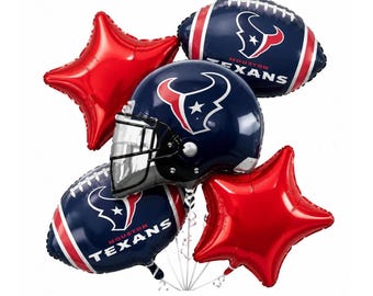 Houston Texans Football Balloons, 5 Piece Party Decor Centerpiece
