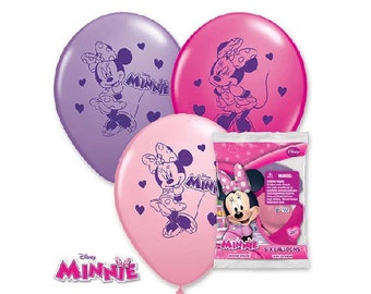 Minnie Mouse 12" Latex Balloons Pack of 6