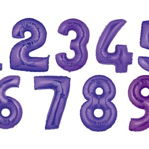 40&quot; Purple Number 1-9 Option Megaloon Foil Balloon
