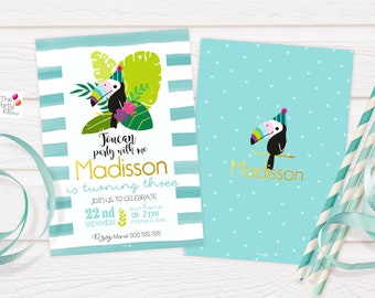 Toucan Customized Party Invitation / DIGITAL PRODUCT