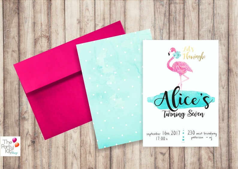 let's Flamingle Custom Party Invitation / Digital download image 3