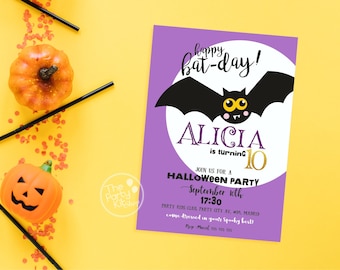 Halloween party invitation, halloween birthday invitation / DIGITAL FILE