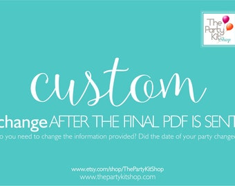 Custom Order request with ThePartyKitShop