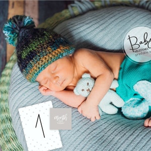 Cartes imprimables modernes pour les étapes de la vie de bébé/Téléchargement instantané