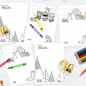 printable Santa's letter ENGLISH & SPANISH PACK  /Instant Download