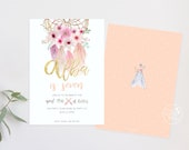 Boho custom invitation / digital print