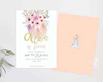 Boho custom invitation / digital print