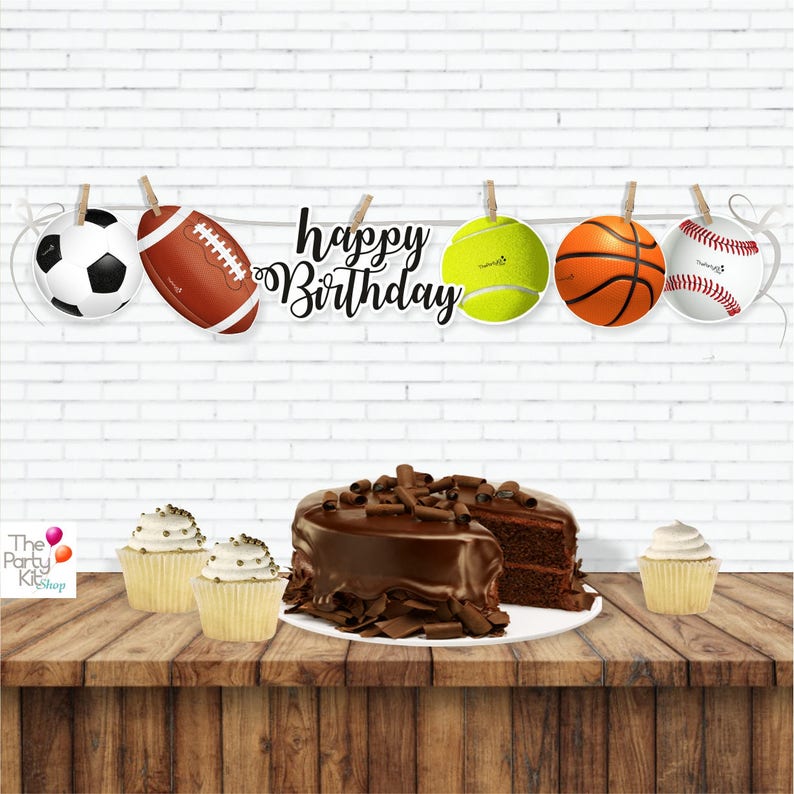 Sports printable banner instant download