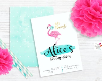let's Flamingle Custom Party Invitation / Digital download