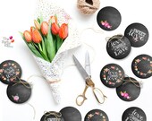 Chalkboard printable toppers-tags/ Instant Download