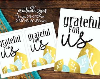 Thanksgiving party decor printable set, thanksgiving placecards, thanksgiving sign, thanksgiving tags/ Value PACK, Instant download