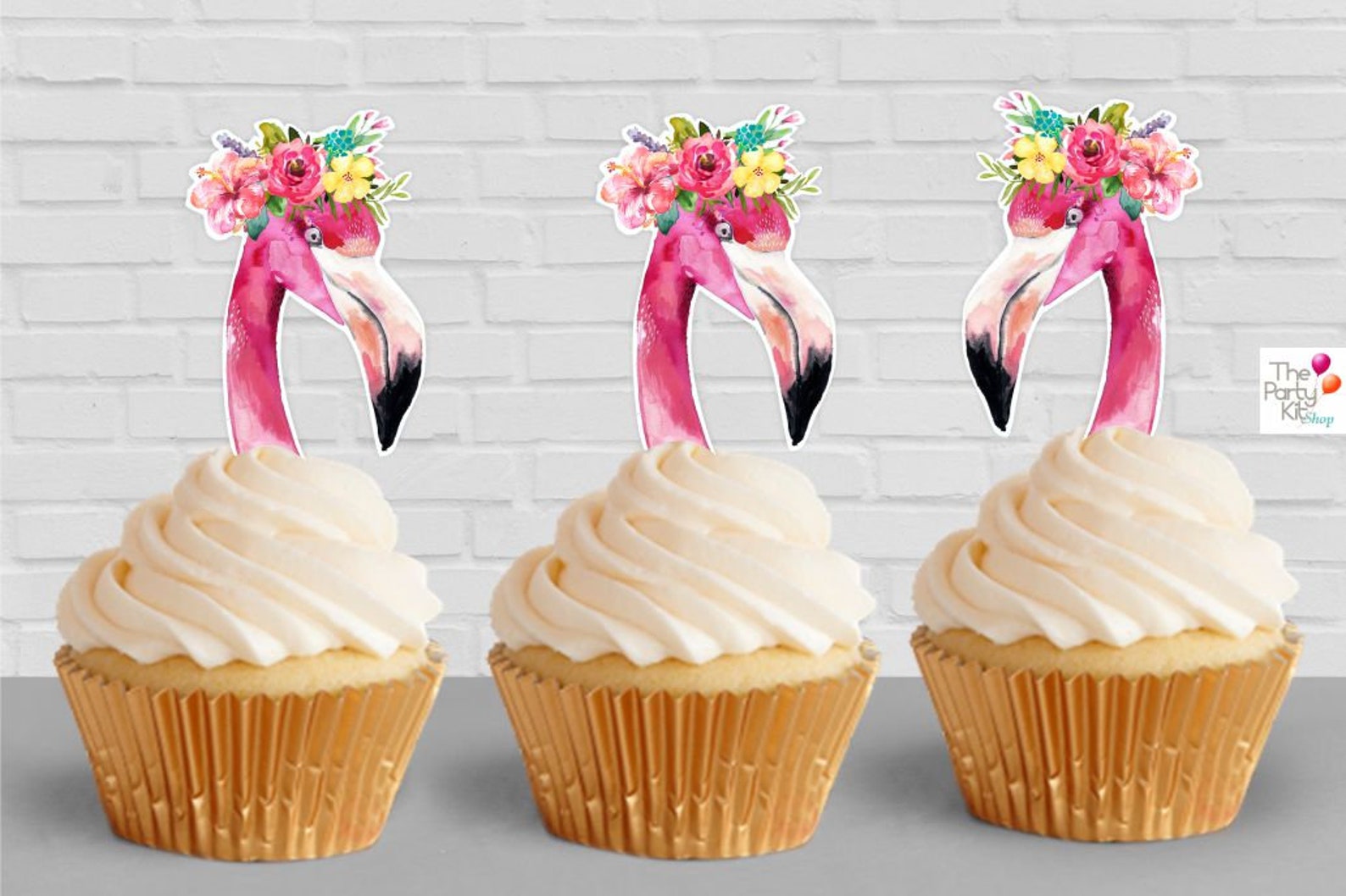 Flamingo Printable Cupcake Toppers/ INSTANT DOWNLOAD - Etsy