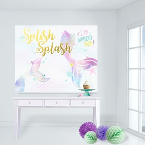 Mermaids Poster / mermaids party decor, mermaids party printable, mermaids Party, mermaids wall decor, mermaid poster, mermaid, Digital Print image 1