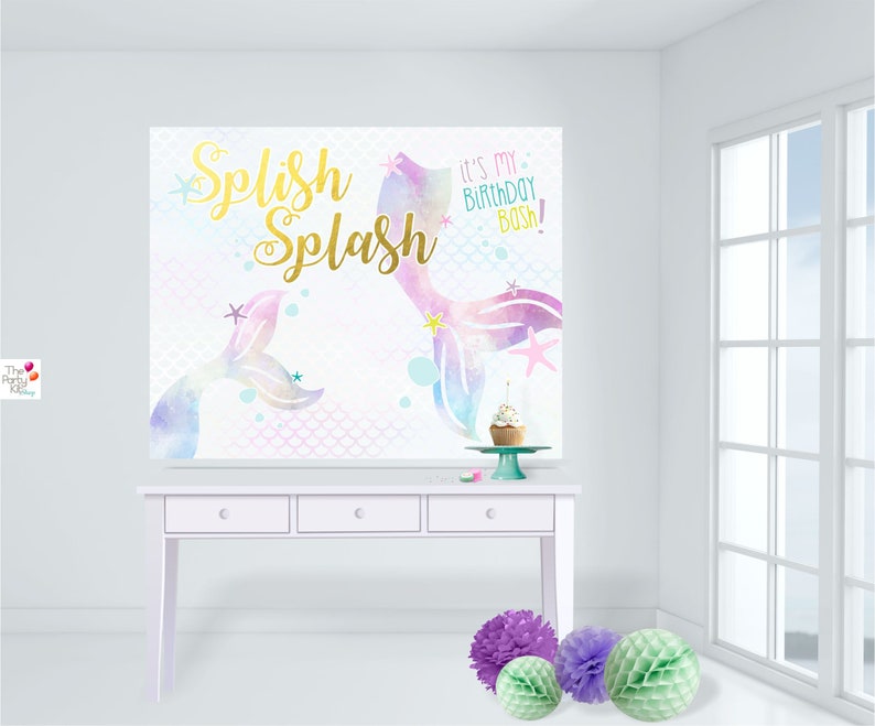 Mermaids Poster / mermaids party decor, mermaids party printable, mermaids Party, mermaids wall decor, mermaid poster, mermaid, Digital Print image 1