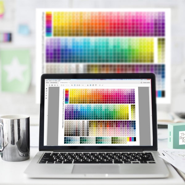 Printable digital color chart- The Ultimate resource for printable designers/ Instant download