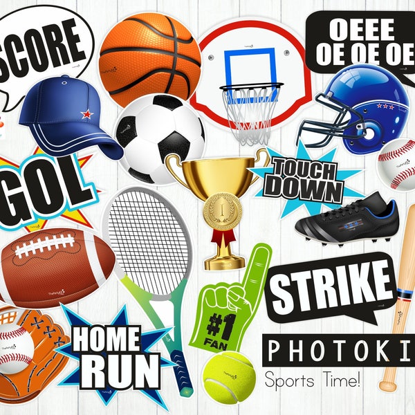 Sports Photo props, all sports party / instant download