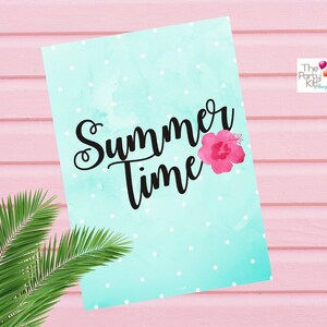 Cartel imprimible  Summer time! DESCARGA INMEDIATA