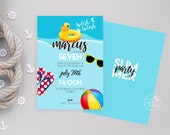Beach Party Invitation, Pool party Invitation, Summer party invitation/digital print