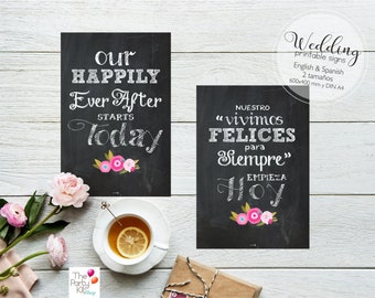 printable Chalkboard Wedding Sign /INSTANT DOWNLOAD