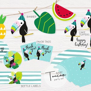 Toucan Party with me Party Printables  VALUE PACK / instant download