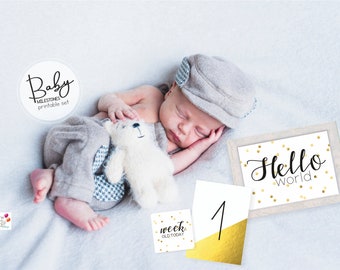 Printable Baby Milestone Cards/ Instant Download