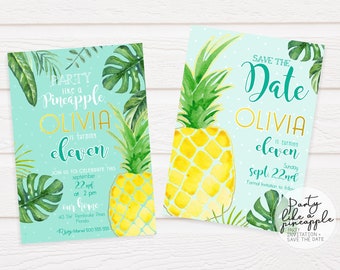 Party Like a Pineapple Invitation, Save the date/ DIGITAL