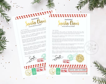 customized Santa's Letter / Digital printable