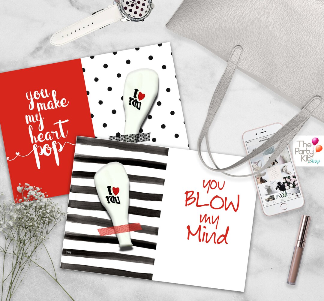 Valentine's Printable Card SET / INSTANT DOWNLOAD Etsy
