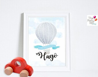 Hot air balloon Custom Sign/Digital Print