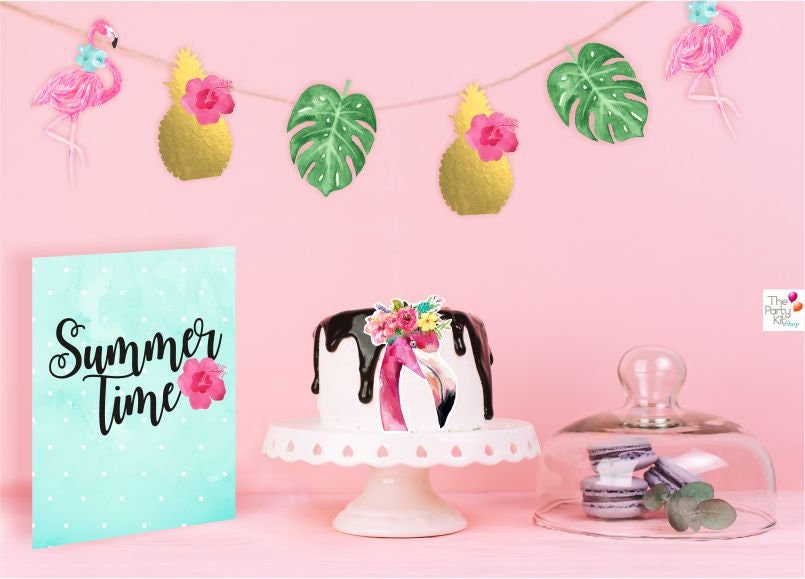 Flamingo printable Cake Topper/ INSTANT DOWNLOAD | Etsy