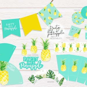 Party Like a Pineapple Party Printables SUPER VALUE PACK / Instant ...