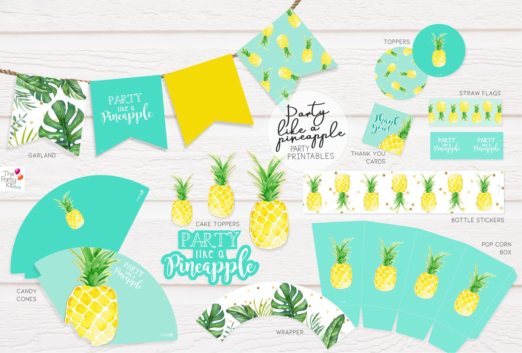 party-like-a-pineapple-party-printables-super-value-pack-instant-download-etsy