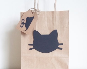 Cat Party Bag Favor Favour Gift Bags Kitten Kitty themed Goody bag