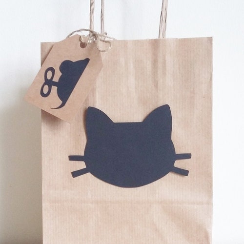 Cat Party Bag Favor Favour Gift Bags Kitten Kitty Themed Goody Etsy UK