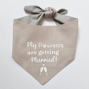 ANY COLOUR My parents are getting married Dog Bandana Engagement Wedding Announcement