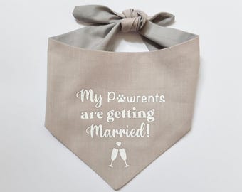 ANY COLOUR My parents are getting married Dog Bandana Engagement Wedding Announcement