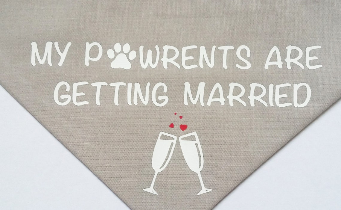 My parents are getting married Dog Bandana Engagement Wedding Etsy