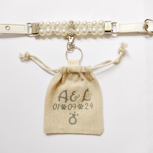 ANY STYLE/COLOUR Dog Wedding Ring Bag Pouch Holder Personalised Ring Bearer Security