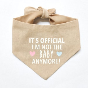ANY COLOUR I’m not the baby anymore pregnancy announcement dog cat bandana
