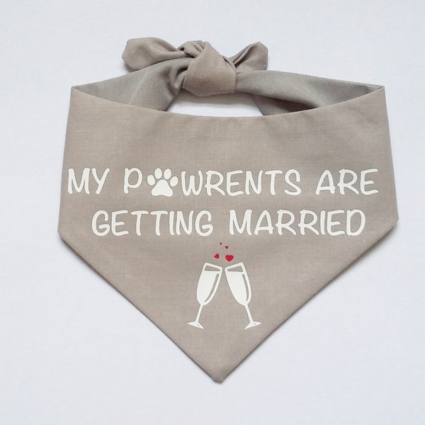 ANY COLOUR My parents are getting married Dog Bandana Engagement Wedding Announcement